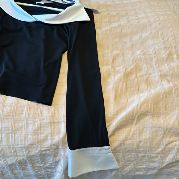 Joseph Ribkoff black and white top - Picture 4 of 4